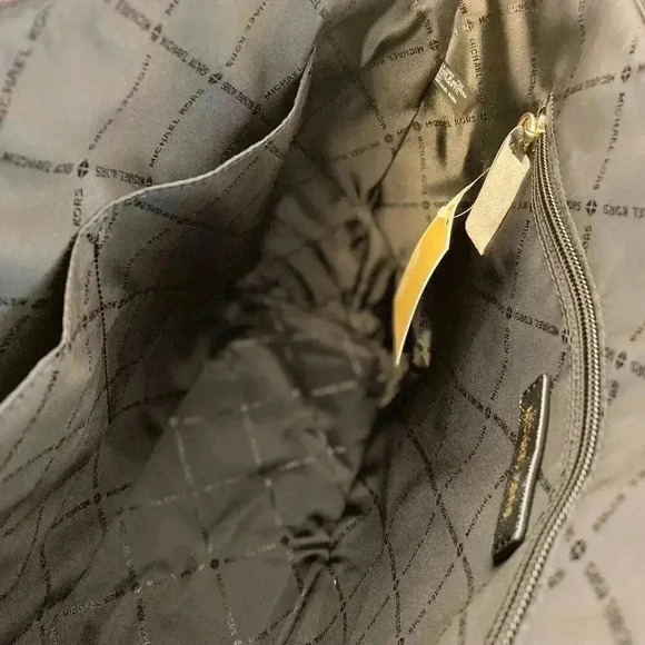 Michael Kors Purse & wallet Charlotte Top Zip Tote shoulder bag black new - Picture 6 of 12